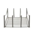 silver stainless steel chopping board rack pot lid organizer
