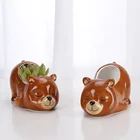2020 new animal bear shaped flower pot ceramic animal pot