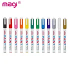Factory direct sale 12 colors 3mm nib waterproof water based paint marker pen for metal