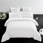 Hotel and home use luxury soft cotton fabric white brand bed bedding sheet sets
