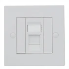 86*86mm UK Type CAT.6 RJ45 Ethernet Wall Plates, Single port wall plate