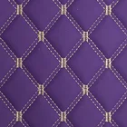 Quilted Embroidery Diamond Stitching Leather for Sofa Making