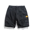 Custom Mens Cargo Shorts Khaki Cotton Loose Bottoms Patch Jean Shorts