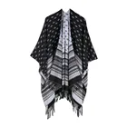 N54 Autumn Winter over sized scarf Grid Scarf Poncho Shawl Scarf Warm Wool Shawls for women