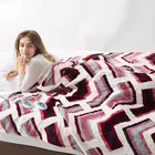 High Quality HLB-TF Printed Red Square Flannel Electric Over Blanket