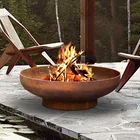 Fire Pot Fire Pot Large Antique Fire Pits Corten Steel Fire Burner Pot