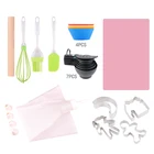 25 pcs fondant cake decorating tools Icing Piping Nozzles Tips Set silicone baking set