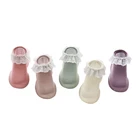 Hot sale little girl baby boot booties socks lace ruffle newborn socks lace baby newborn socks