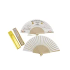 Hand Fans And Folding Hand Fan 8.25inch 21cm 10pcs/lot White Chinese Folding Bamboo Silk Hand Fans With Printing Bride And Groom Name
