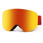 2020 New double lens Anti-fog ski googles OEM UV400 Magnetic Snowboard Glasses Polarized Custom Ski Snow Goggles