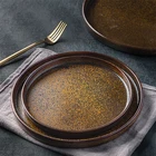 2020 Newest Chinese Dinnerware Factory Good Quality Hotel Ceramic Plate, Rustic Restaurant Plate Dinner