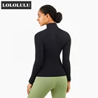 Jackets Jacket LOLOLULU Custom Nylon Spandex Breathable Yoga Wear Nylon Sports Jackets With Hoodies Fitness Yoga Jacket