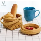 Multi-function cheap wood woven basket storage basket