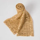 High-quality plain glitter hijab lurex sequins scarf ladies shawls and wraps