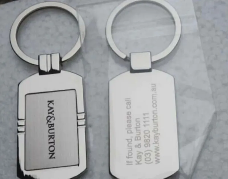 Custom Engraved Laser Metal Sublimation Keychain Blank Printing Logo