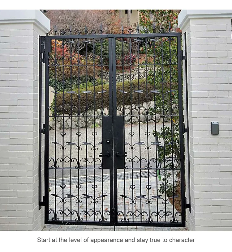 Laser cutting fence fine sanding Aluminum Art lpowder coated all-weather outdoor leisure Gates
