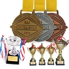 China Cheap Custom Zinc Alloy Metal Award Trophies And Medals Sports