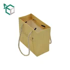 Factory Price Fancy Paper Printing With Rope Cosmetic Gift Reticule Bag