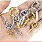 Stainless Hooks Heavy Duty Stainless Steel Screw Eyes Pins Hanging Hooks Threaded Hardware M4