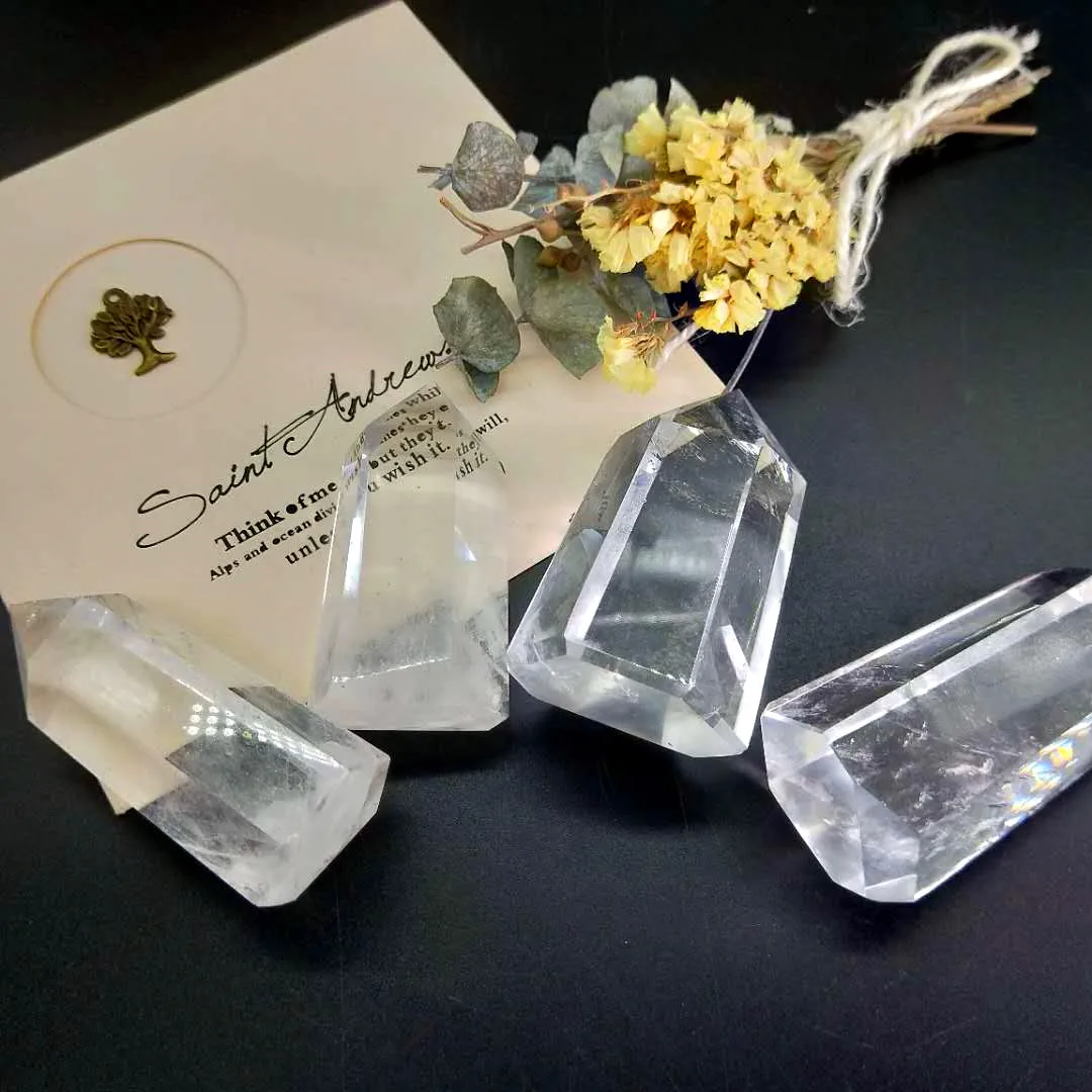 hot sale natural chakra crystal healing clear quartz point wand