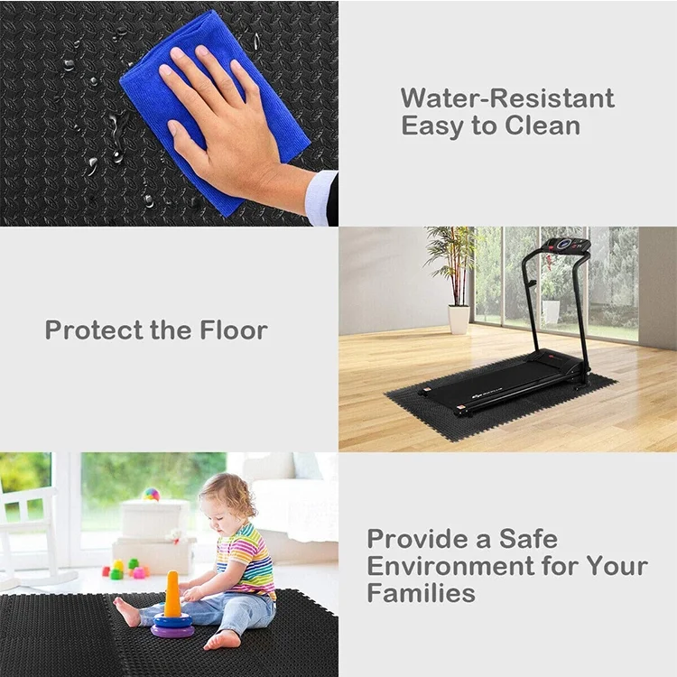 Piso Tatami EVA Köpük Zemin Yapboz Halı Gri Geometrik Şık Bebek Üçgen 4