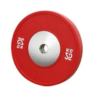 Cross Fitness Custom Logo Competition Barbell Set Colored Solid Rubber Bumper Weight Lifting Plates