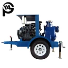 Engine Pump Engine Pump High Quality Movable Diesel Engine Field Irrigation Pump With Trailer