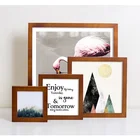 Custom bulk Square 10x10",12x12" ,20x20", 24x24" black white wooden picture photo poster frames for home decor wall art