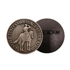 Custom 3d antique military commemorative brooch safety pin