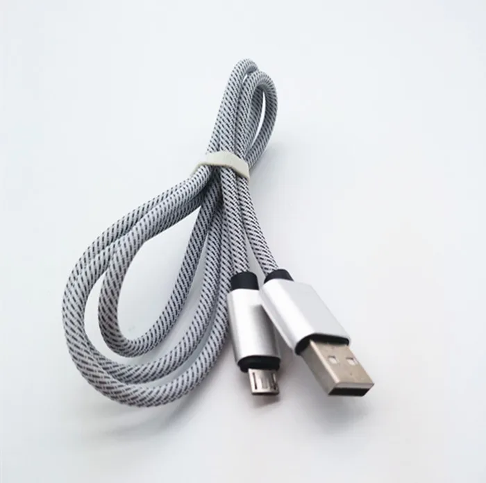 2 meter 2.4a manufacturer custom print braided coiled micro usb cable - ANKUX.COM