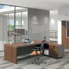 Well Design Beautiful Appearance Desk Modern Wood Luxury Manager Office Desk Modern Executive with High Quality