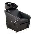 2019 New European Styling Heavy Duty Black Shampoo Chair Wash Chair Backwash Bowl 5 Years Warranty