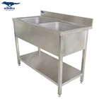 Modern stainless steel metal corner laundry sink water sink