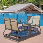 High quality swing chair garden 4 seater rocking chair roof outdoor metal patio wrought iron patio swings