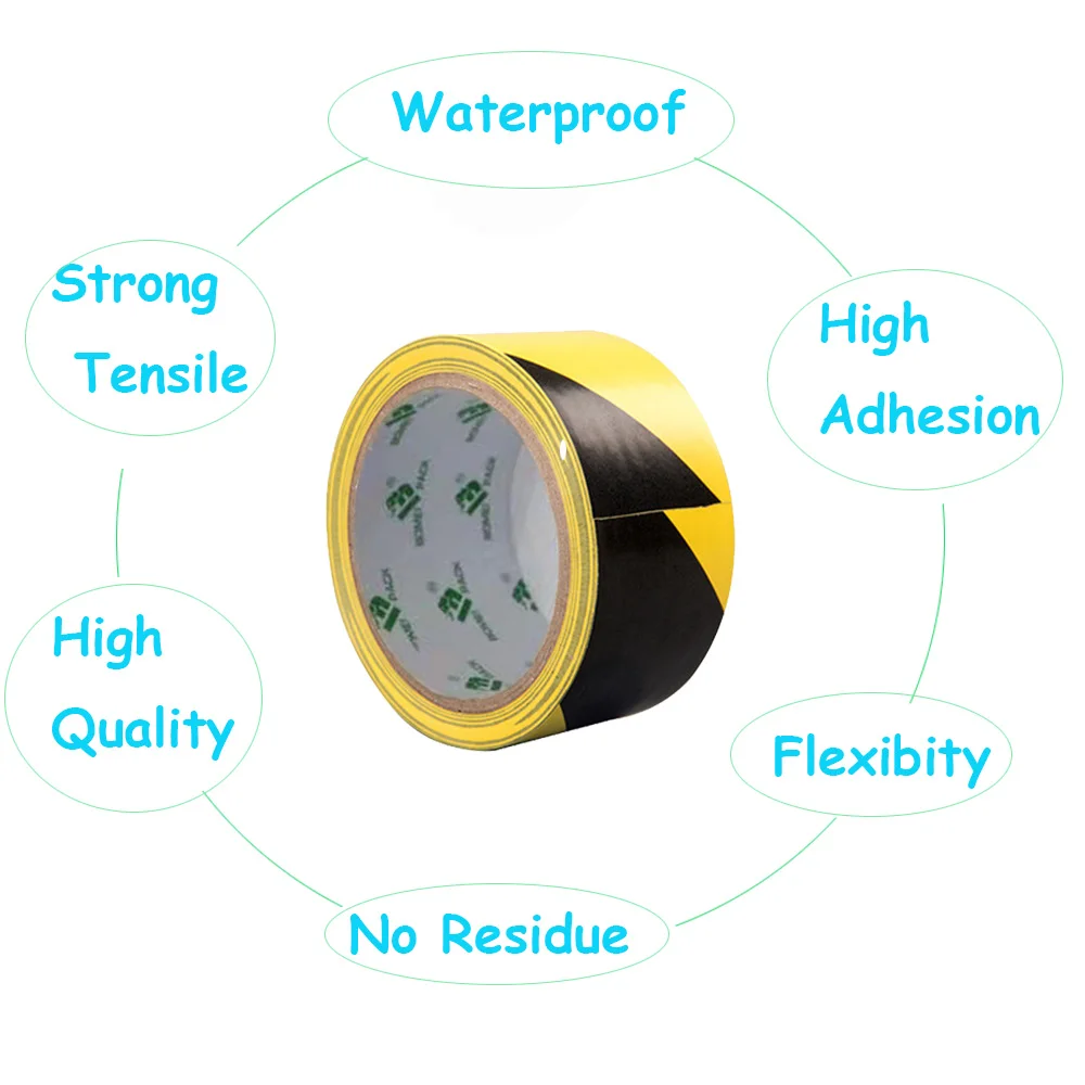 Pvc Floor Warning Adhesive Tape For Ground Marking Specific Areas