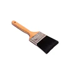High quality fluted style clear paints lacqered hard wood handle wall painting brush paint