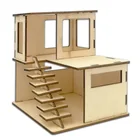 Craft Assemble Engraving Wooden Craft Mini House OEM And ODM Acceptable Design Mini House