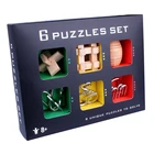 6PCS/Set Metal Puzzle & Wooden Brain Puzzle Kong Ming Lock Toy IQ Puzzle Metal Brain Teaser For Children Adult