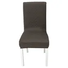 High Quality Thick Diamond Check Plaid Style Elastic Seat Dining Chair Covers Fabric Slipcovers