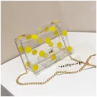 Wholesale chain transparent wave point small square package 2019 new single shoulder Messenger bag female one generation
