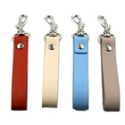 Simple Style Custom blank leather keychain Colorful Keyring Leather