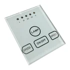 custom Silk screen printing tempered glass panel touch switch door fingerprint lock panel glass
