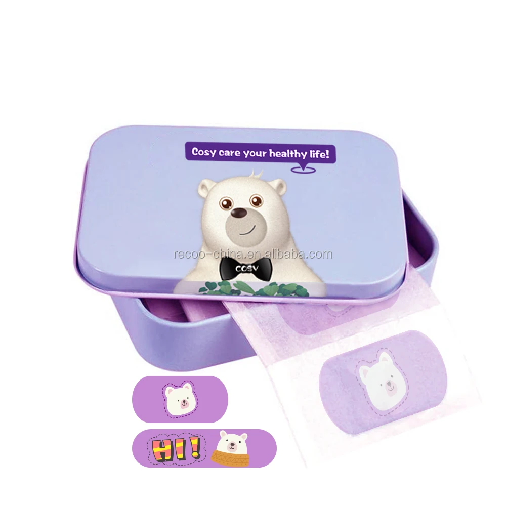 medical custom printed color band aid plaster gift tin box for
