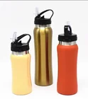 Real BPA Free Portable custom logo double wall stainless steel gym water bottle sports bottle