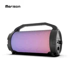 portable powerful bass full range subwoofer stereo cylindrical bluetooth speaker