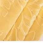 Embossed Polyester Fabric Weft 100% Spandex Yellow Knitted Blend 3D Velvet