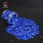 GH1401 Wholesale Bulk Royal Blue Laser Glitter PET Hexagonal Holographic Cosmetic Glitter Powder