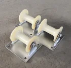 Electrical Tower Pulling Nylon Sheaves Steel Ground Cable Roller