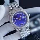 Diamond Watch Watches Suppliers Stainless Steel Full Diamond On Band Custom Logo Real Diamond Watch Mens Luxury