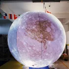Outdoor Advertising Inflatable Led Moon Globe Balloon